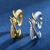 Minimalist Geometric Interwoven Ring For Women Niche Design Elegant Cross Band Jewelry Cool Tone Fashion Accessory