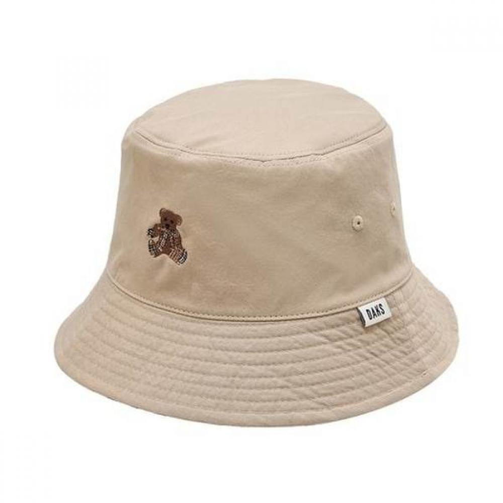 Daks Women Beige Check Reversible Bucket Hat With Embroidery Dbhe5e119i2 Single option