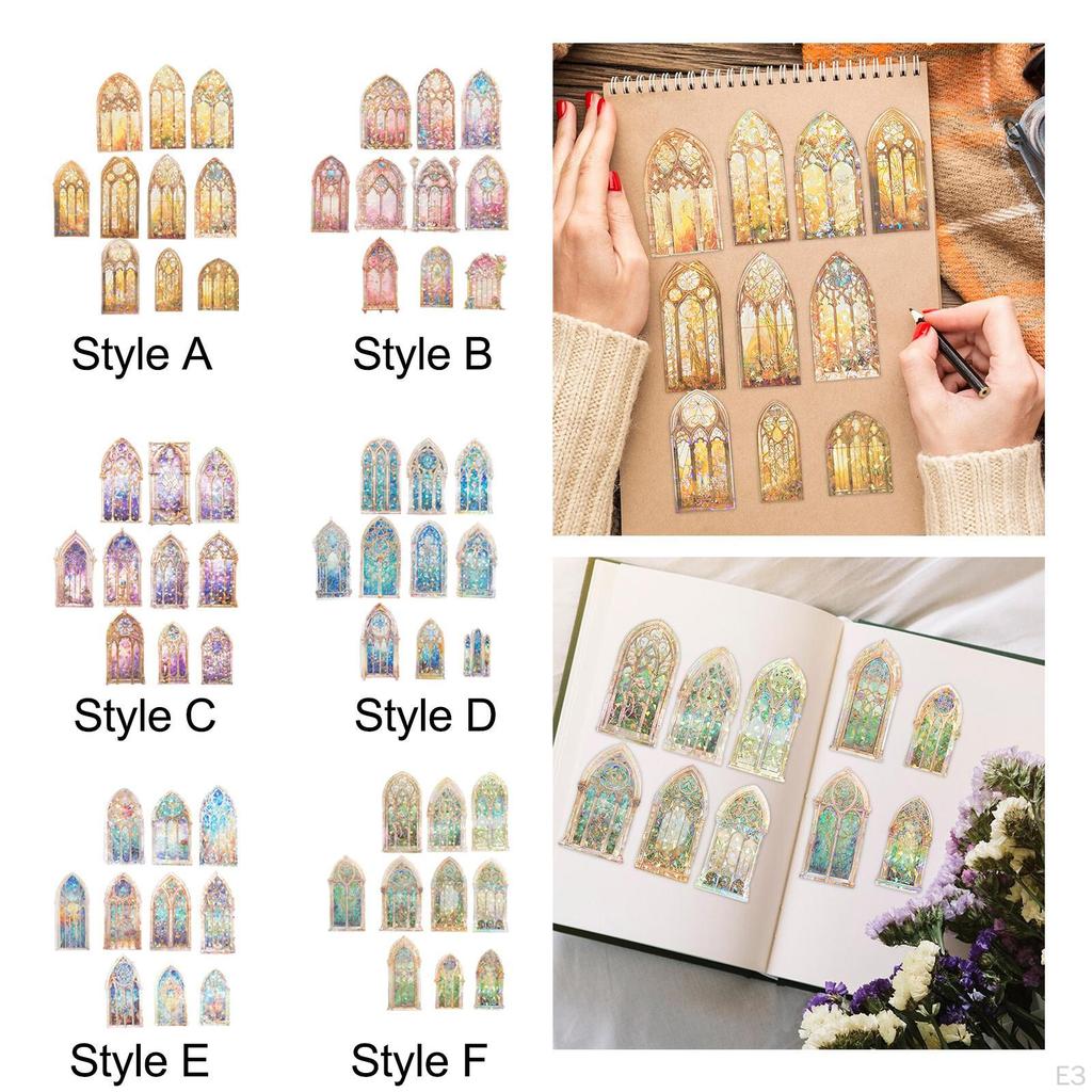 10 Pcs Stickers Diary DIY Hand Account Decorative Craft Waterproof Decor Decals for Party