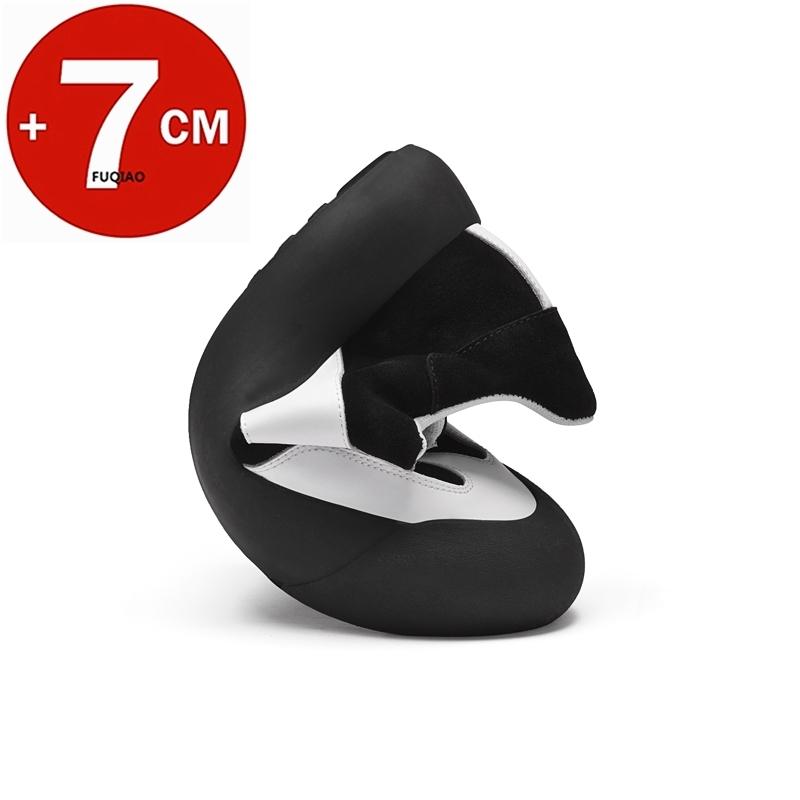 Brand Lace Up Men&Women's Casual Sneakers Thick Platform Lift Shoes Outdoor Walking Elevator Shoes 7cm Height Increase