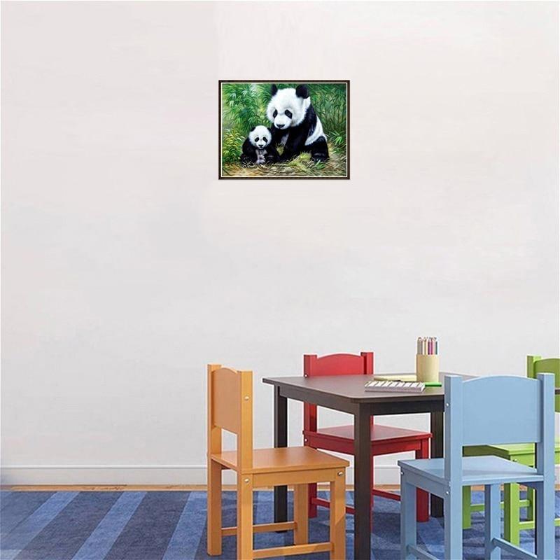 DIY 5D Diamond Painting Lovely Panda Cross Stitch Full Round/Drill Animal Diamond Embroidery Rhinestones Home Decor Gift