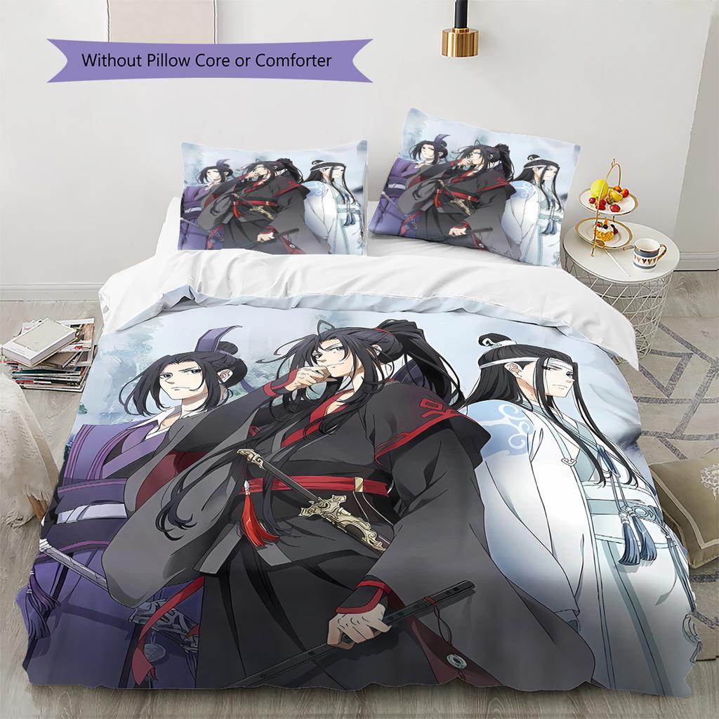 Grandmaster Pattern Bedding,Quilt Set Quilt Cover Pillowcase Home Birthday Gift (1 * duvet cover + 2 * pillowcase, without core)