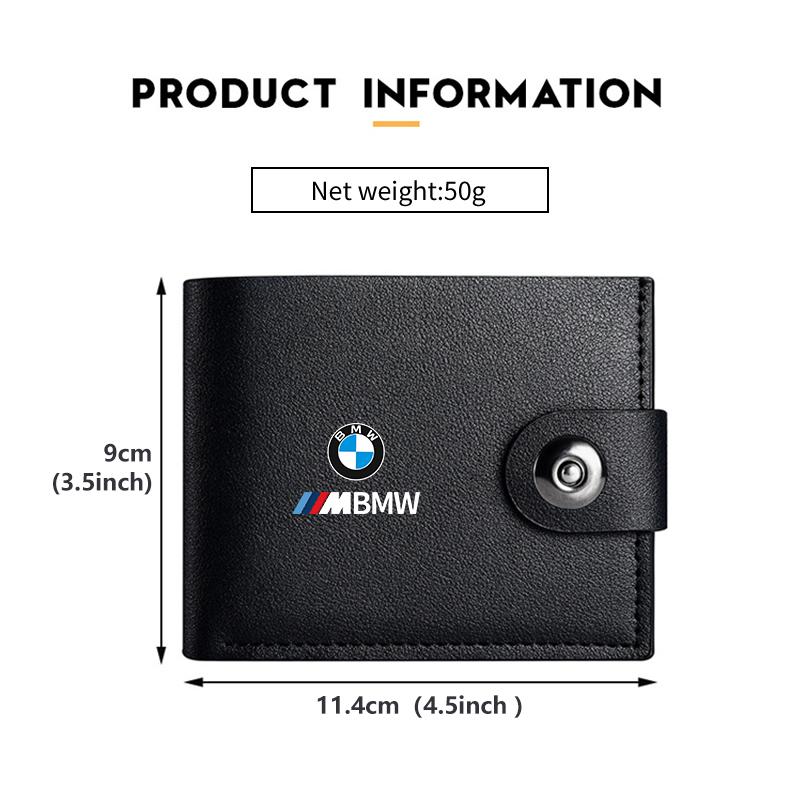 Men Short Leather Credit ID Card Holder Wallet Purse Clutch For BMW E90 E60 E46 E39 F30 F10 E87 X3 X4 X5 X1 G30 G20 nlxk36