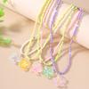 5pcs/set Cute Sakura Flower Charm Necklace for Women Girls Handmade Beaded Necklaces Summer Beach Holiday Jewelry Gift