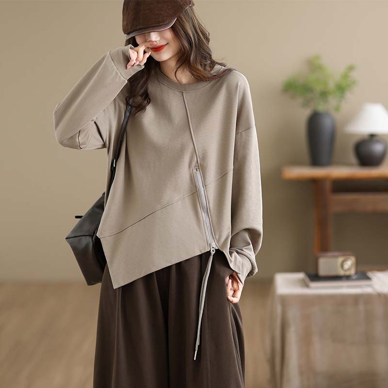 DIMANAF 2026 Plus Size Autumn Women T-Shirts Tunic Shirt Oversize Loose Pullover Casual Lady Tops Cotton