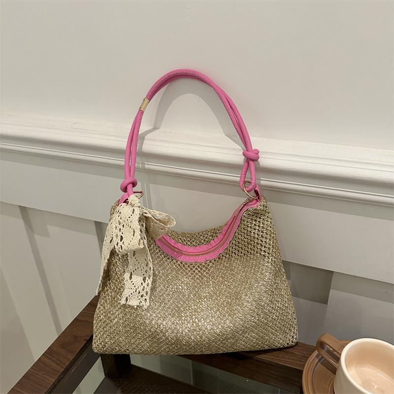 Elegant Vintage Woven Tote Bag For Women Perfect For Everyday Use And Fashion