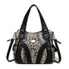 Women's Vintage Leopard Print Tote Bag Single Shoulder Crossbody Bag