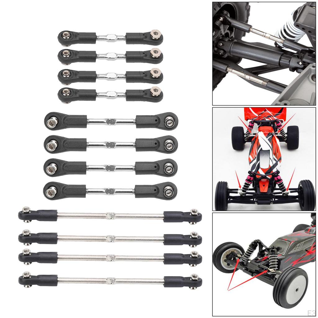 4 / Set Upgraded RC Car Steering Rod Servo age Turnbuckle for ZD HPI 1: 8 Buggy Crawler Parts