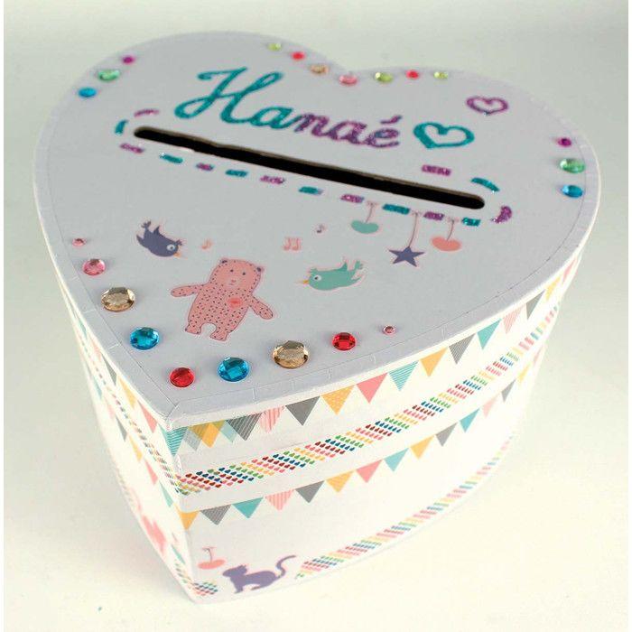 MégaCréa DIY - Urne coeur en carton pour cagnotte cadeau 24,5 cm