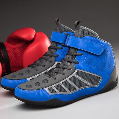 Botas de boxeo Unisex 36-46, botas de boxeo ligeras de talla grande transpirables de malla alta, zapatos de entrenamiento de lucha, botas de motocicleta