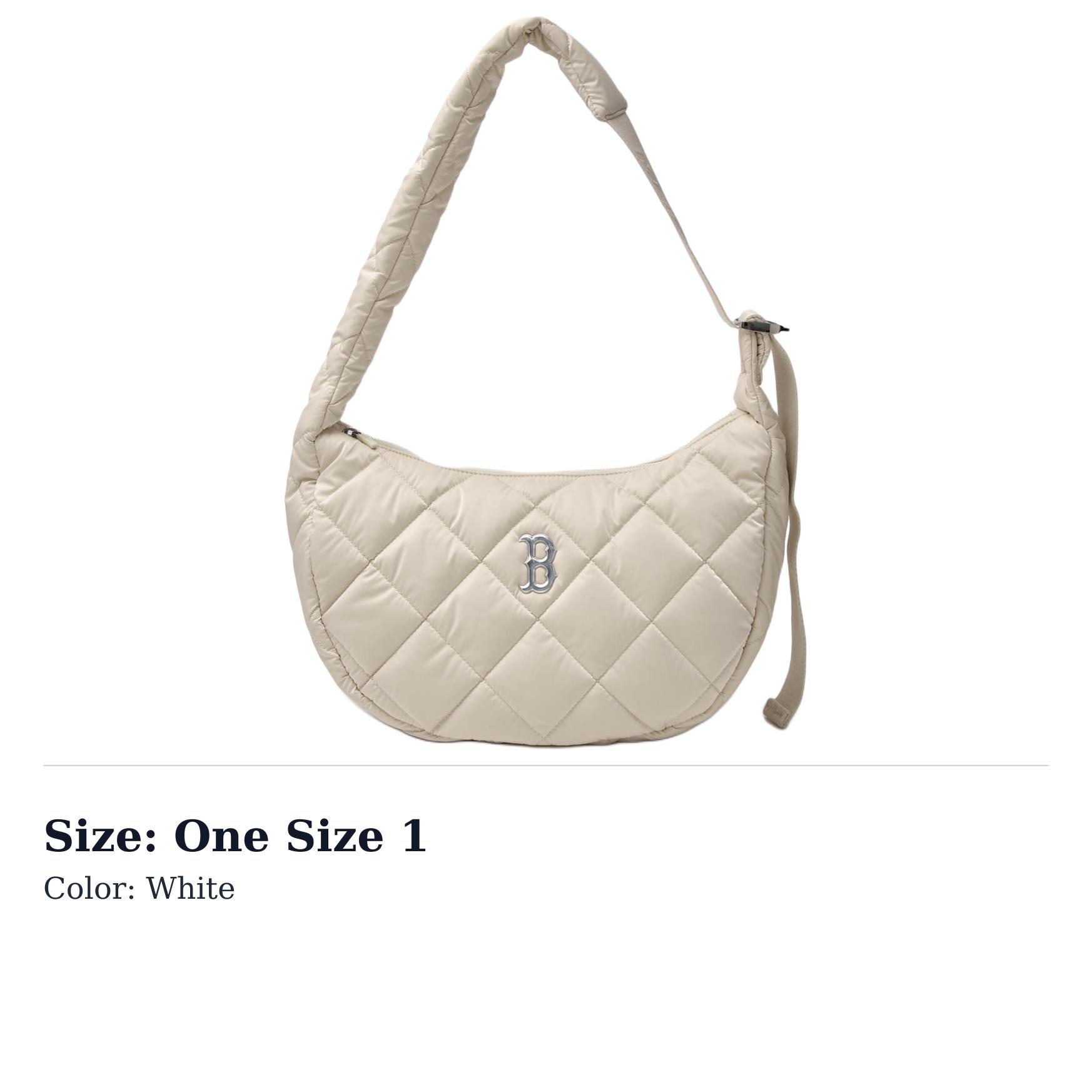MLB Polyurethane Handbag Regular Womens White 3ABQL064N-43CRD One Size 1