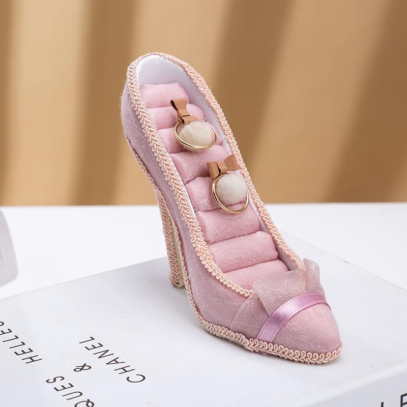 Elegant Princess Jewelry Organizer Stand Mannequin Dress Form with High Heel & Sofa Ring Holder for Necklace Earring Display