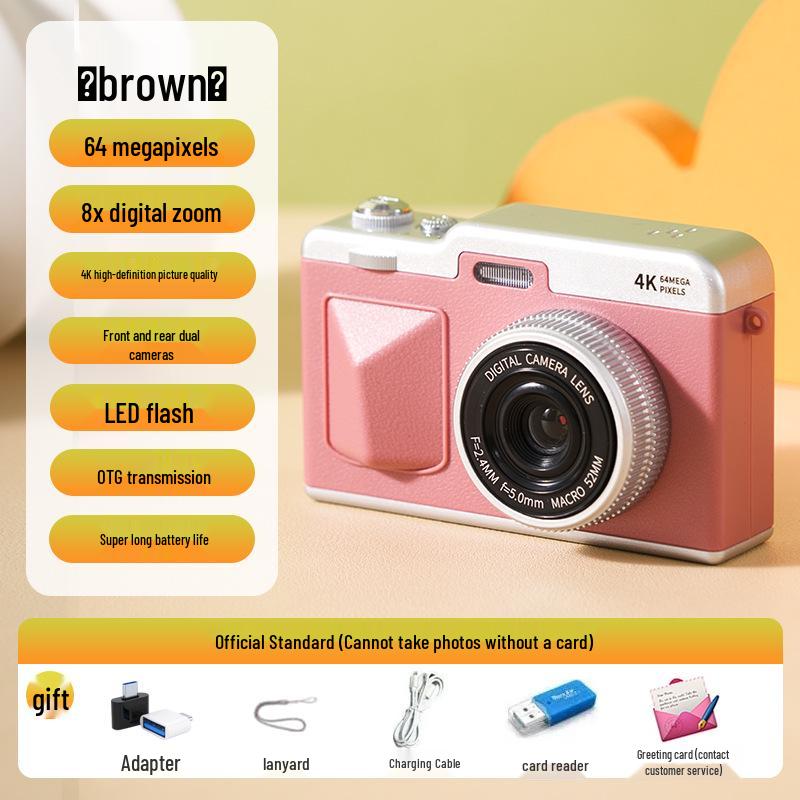 HD Flip Screen Selfie Mirrorless Camera for Outdoor Use