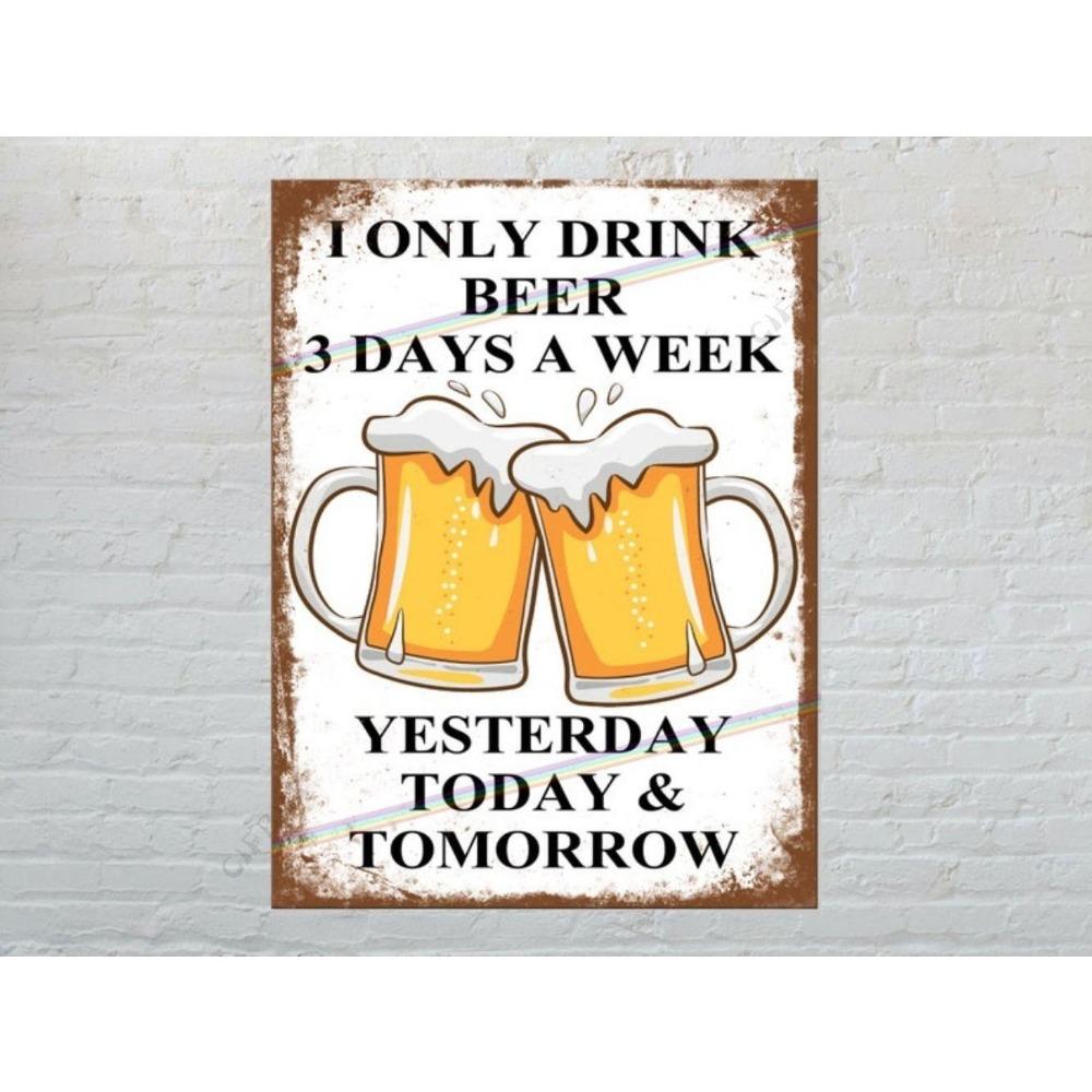 Beer poster on the wall, metal plaque 20x30cm
