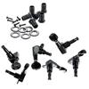 Pack of 6 Black Guitar Peg Replacement Set Metal Texture Guitar Tuners Suitable for Left Hand Acoustic Electric Guitars