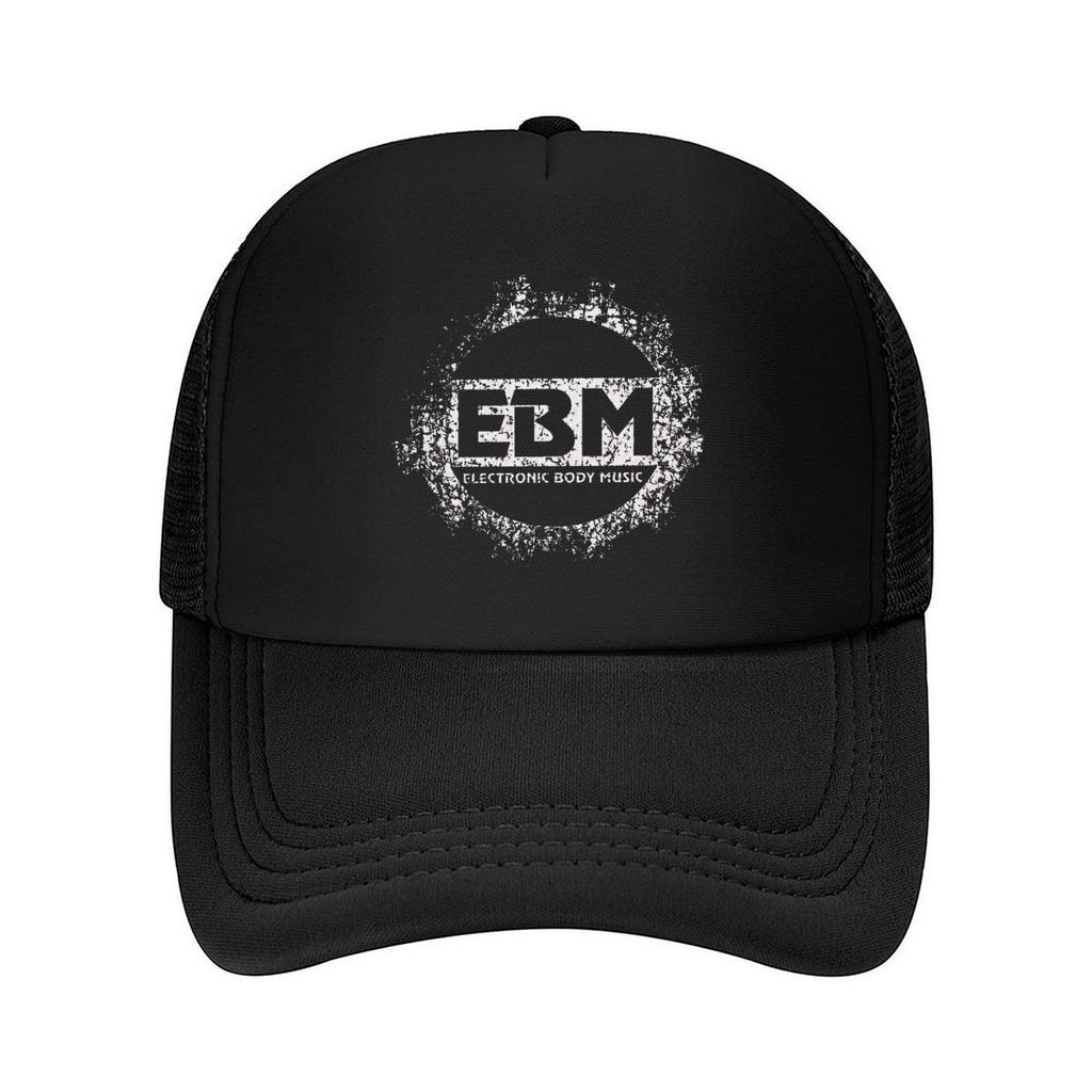EBM Electronic Body Music Grunge Logo Design Mesh Baseball Cap For Womens Unisex FeUnisex Beach Dad Hat Hip Hop
