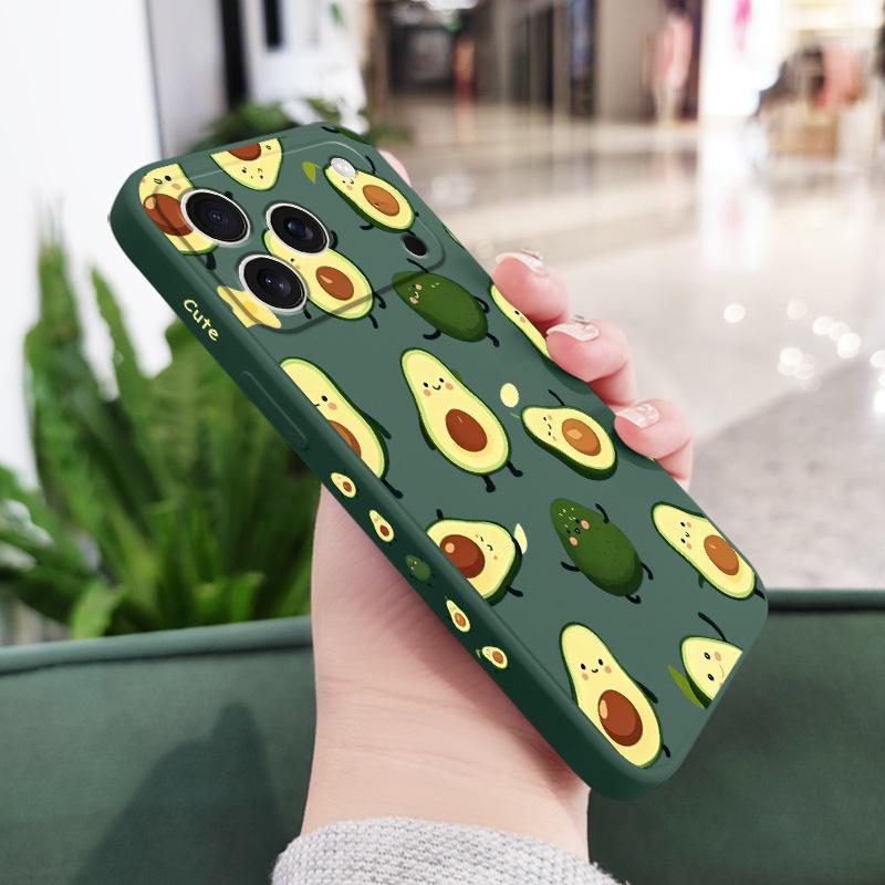 Swinging Avocado Phone Case For iPhone 17 Air 16 16e 15 14 13 Pro Max Plus Mini Liquid Silicone Soft Cover