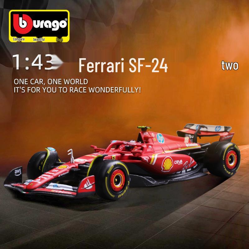 

Ббураго 1:43 Ferrari 2024 SF-24 Металлическая модель игрушечной гоночной машины F1