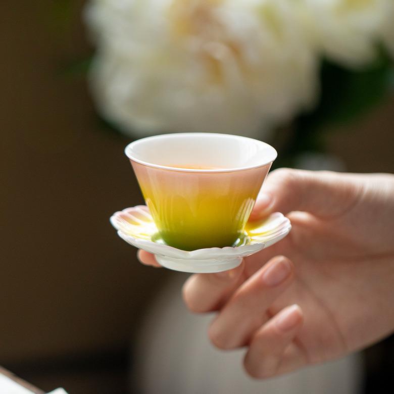 

45ml Gradient Ramp Teacup Boutique Tea Bowl Cup For Tea Tea-tasting Smelling Cup Chazhan Master Cups Tea Set Retainer Cup Craft