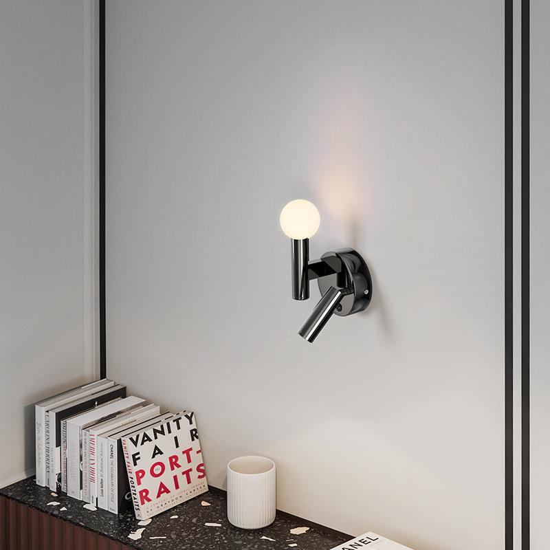 Creativity Led Wall Lamp Modern Aluminum Rotatable Spotlight For Bedroom Bedside Living Room Sconce Light Aisle Loft