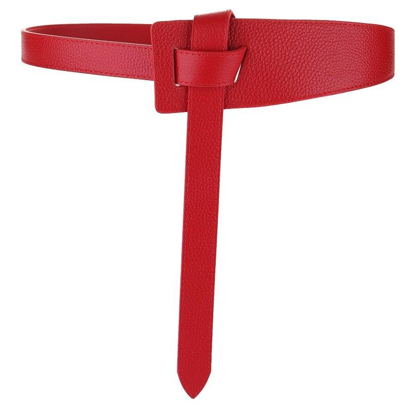

Zency Fashion Design широкий кожаный женский поясной ремень для платья 115CM красный