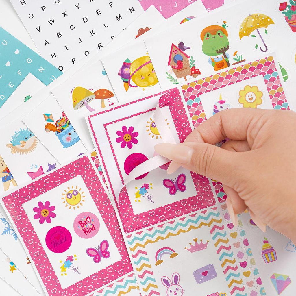 DIY Sada na deník pro dospívající dívky: Dárková krabička se scrapbookingovými samolepkami k narozeninám Deníková sada