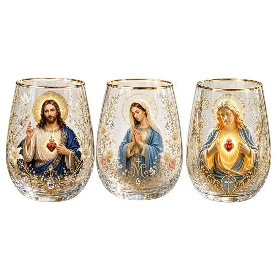 Prayer Mug Home Decor Ring High Borosilicate Glass Red 1 Pc