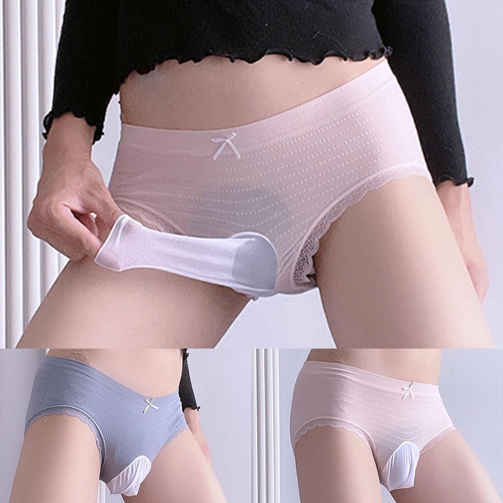 

Хлопковая смесь Мягкое мужское кружевное нижнее белье Sissy Pouch Трусики Нижнее белье Плавки