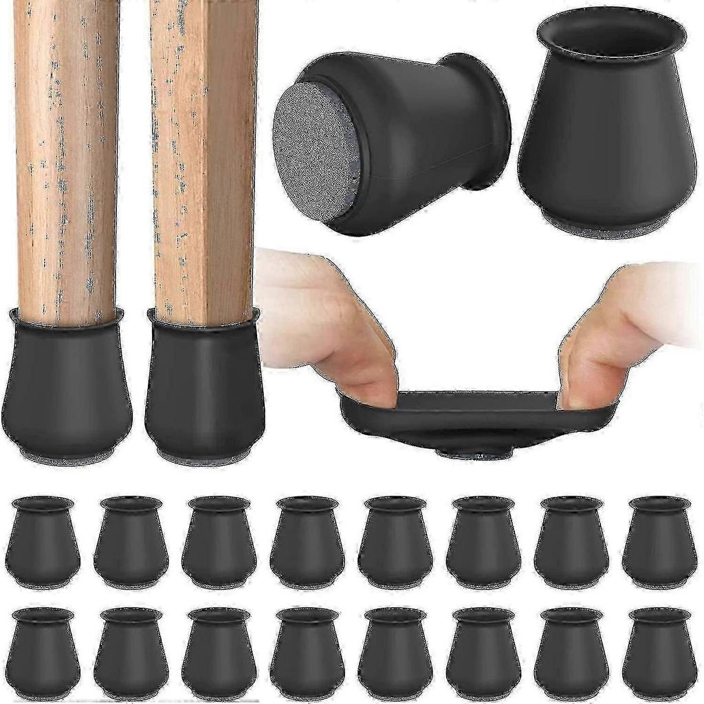 Chair leg pads for hardwood floors - 16pcs non-slip protectors