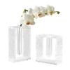 A20F-Einfache Moderne Transparente Vase Wohnzimmer Büro Dekoration Blumenarrangement Hydrokulturbehälter Vase Handwerk