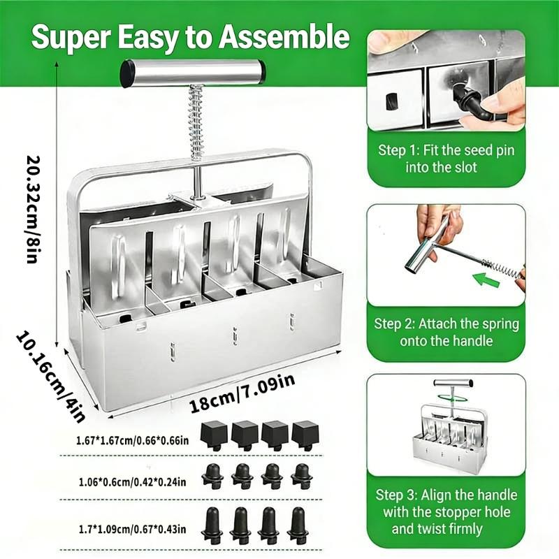 Permanent Metal Soil Former Collection For Producing Uniform Growing entities To Improve Germination Results