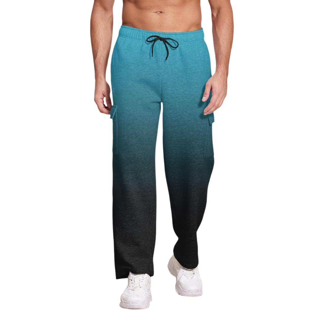 Casual sportbyxor Herr Lösa Leggings Lång Panel Fitness Löpningsträningsbyxor