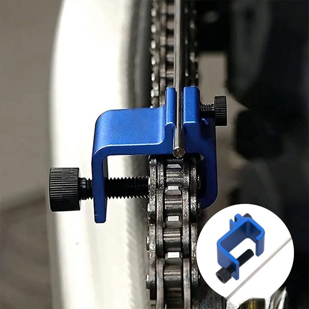 Motorcycle Chain Alignment Tool - Heavy Duty Chain Straightener for Dirt Bike/ATV, Adjuster & Repair Kit with Guide
