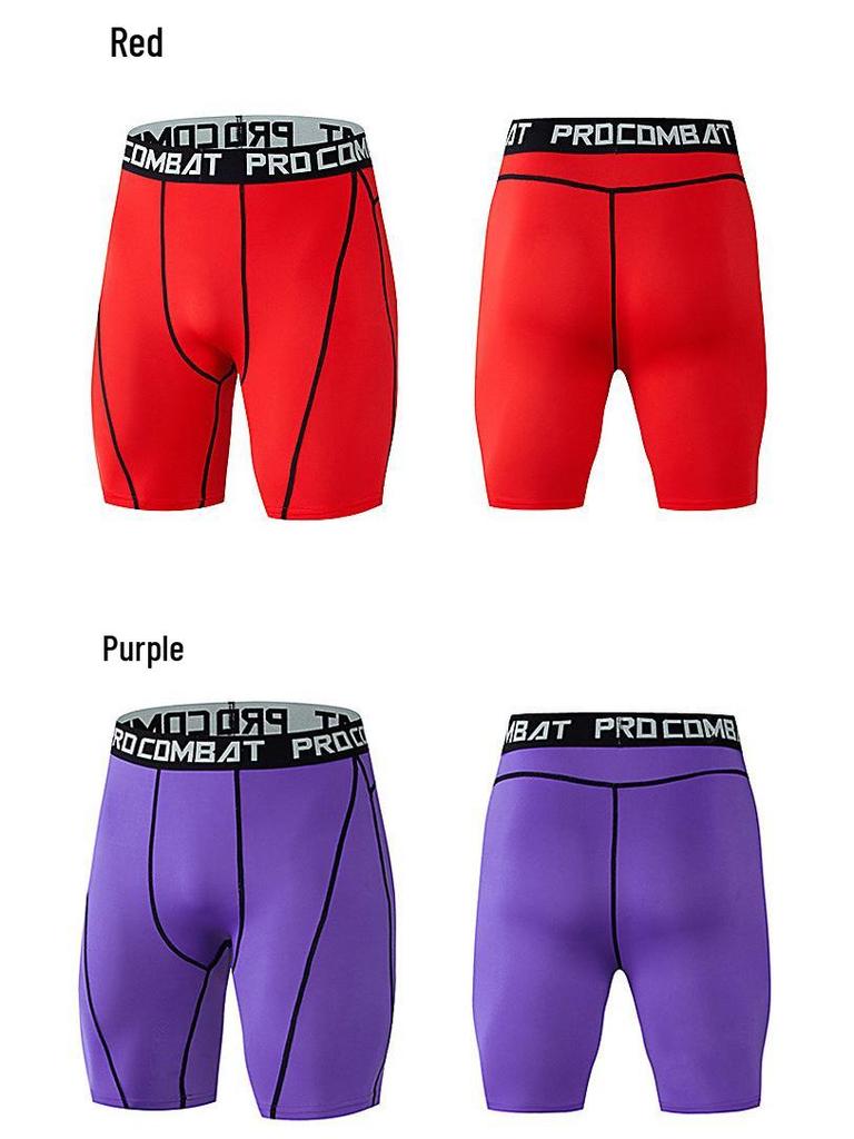 Men's Quick-Dry Compression Shorts for Running, Fitness, and Basketball - 5-Point Stretch Base Layer Athletic Pants.