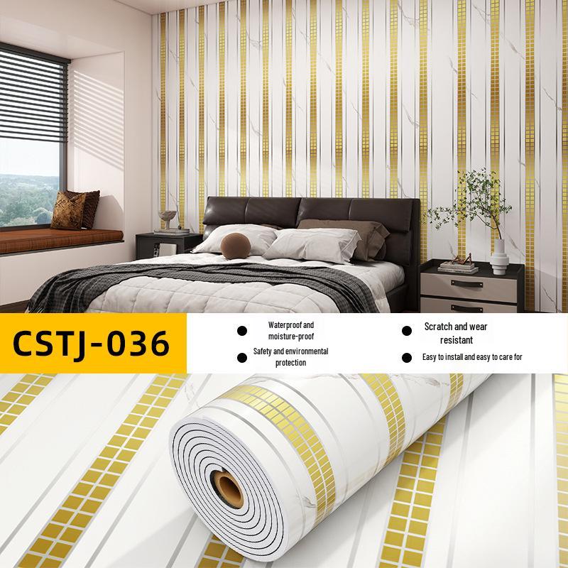 Self-Adhesive Waterproof Imitation Marble Tile Wall Sticker for Bathroom, Living Room, Kitchen, and TV Background.