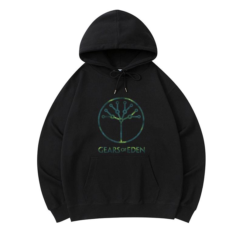 

300 GSM Men s Healthy Cotton Hoodies Goe Icon Space Logo Print Premium Cotton Sweatshirt