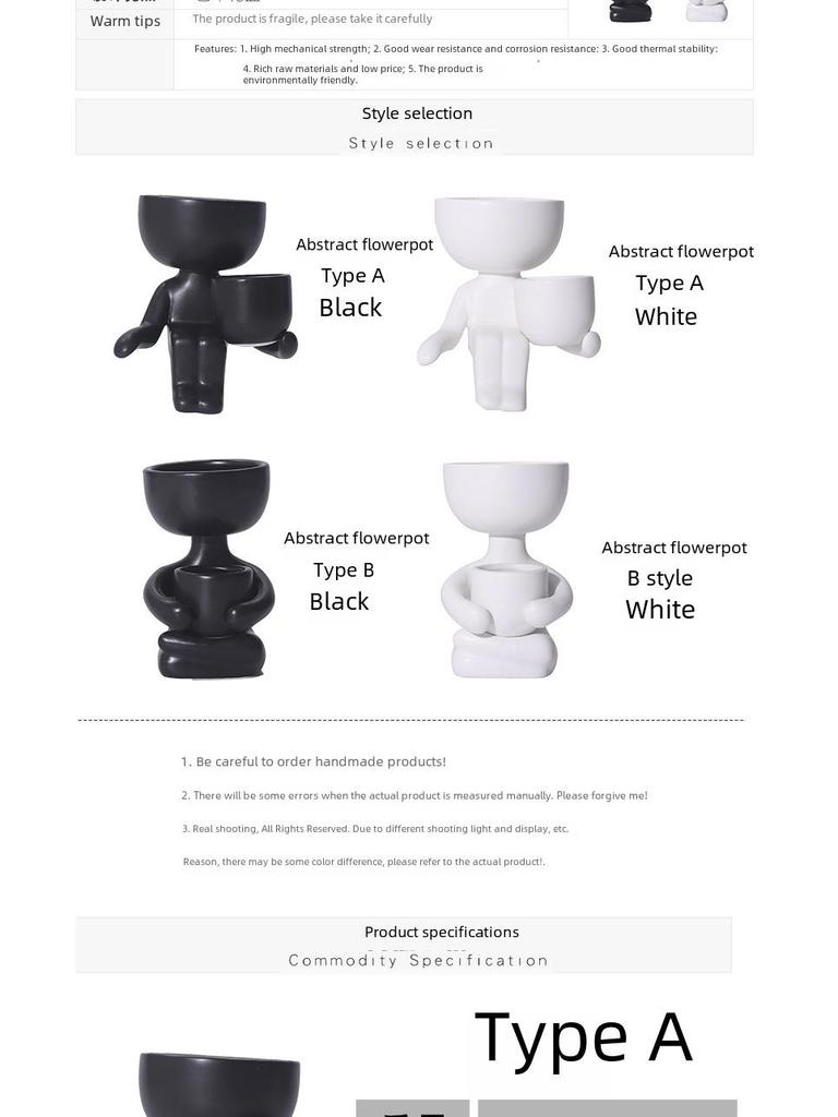 Mini Vaso de Cerâmica para Suculentas Transfronteiriças: Vaso de flores exclusivo em formato de feijão para decoração de casa e jardim