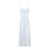 European & American Style Layered Silk Satin Spaghetti Strap Dress