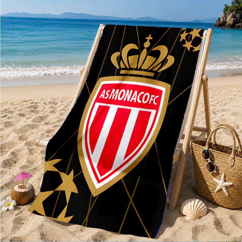 Monaco Football club Printed Microfiber Beach Towel, Soft And Absorbent, Quick-Dry, Ideal for Summer Travel, Beach Essential, Swimming Pool