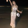 Womens Beach Cover Up Knit Crochet Tank Dress Swimwear
