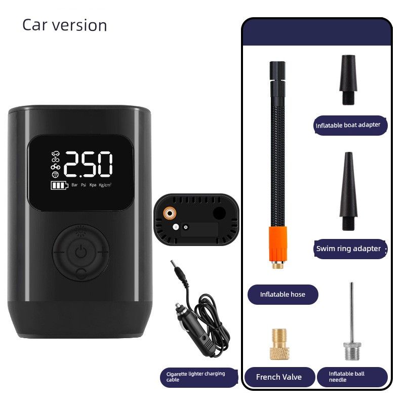 Car Portable Smart Wireless Digital Display Air Pump Electric Car Tire Inflator Car Air Pump Car-Mounted Air Pump A5 Car Model