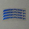 4Pcs Sport Wheel Decal Stickers Set, Multicolor Waterproof Vinyl Decor for Car Truck Motorcycle Rims Styling