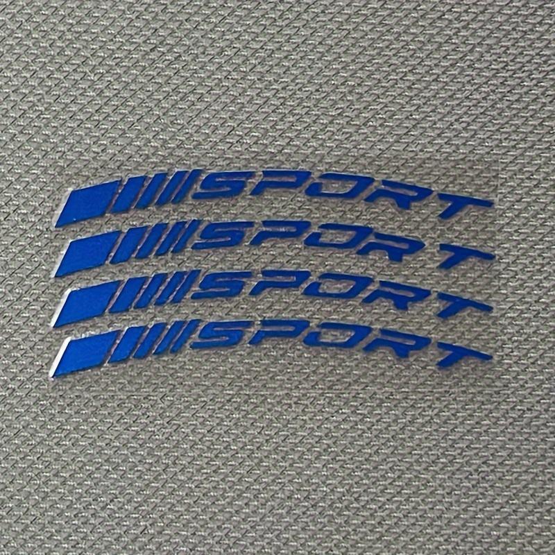 4Pcs Sport Wheel Decal Stickers Set, Multicolor Waterproof Vinyl Decor for Car Truck Motorcycle Rims Styling