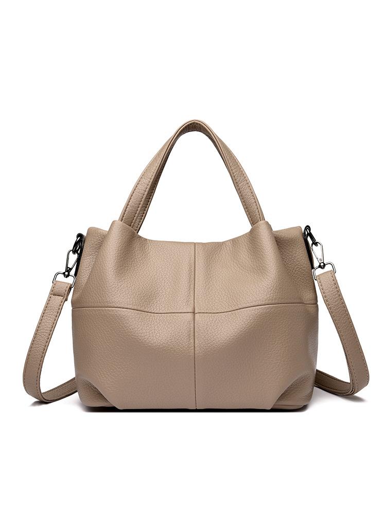 Vegetable basket bag, simple underarm bag, new messenger bag, soft leather large-capacity portable shoulder bag for women