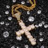 Zircon Cross Necklace: Hip Hop Punk Pendant for Men & Women