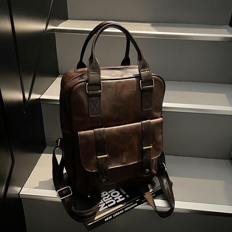 Backpack Ladies Versatile Fashion Retro Backpack Leisure Large Capacity Bag