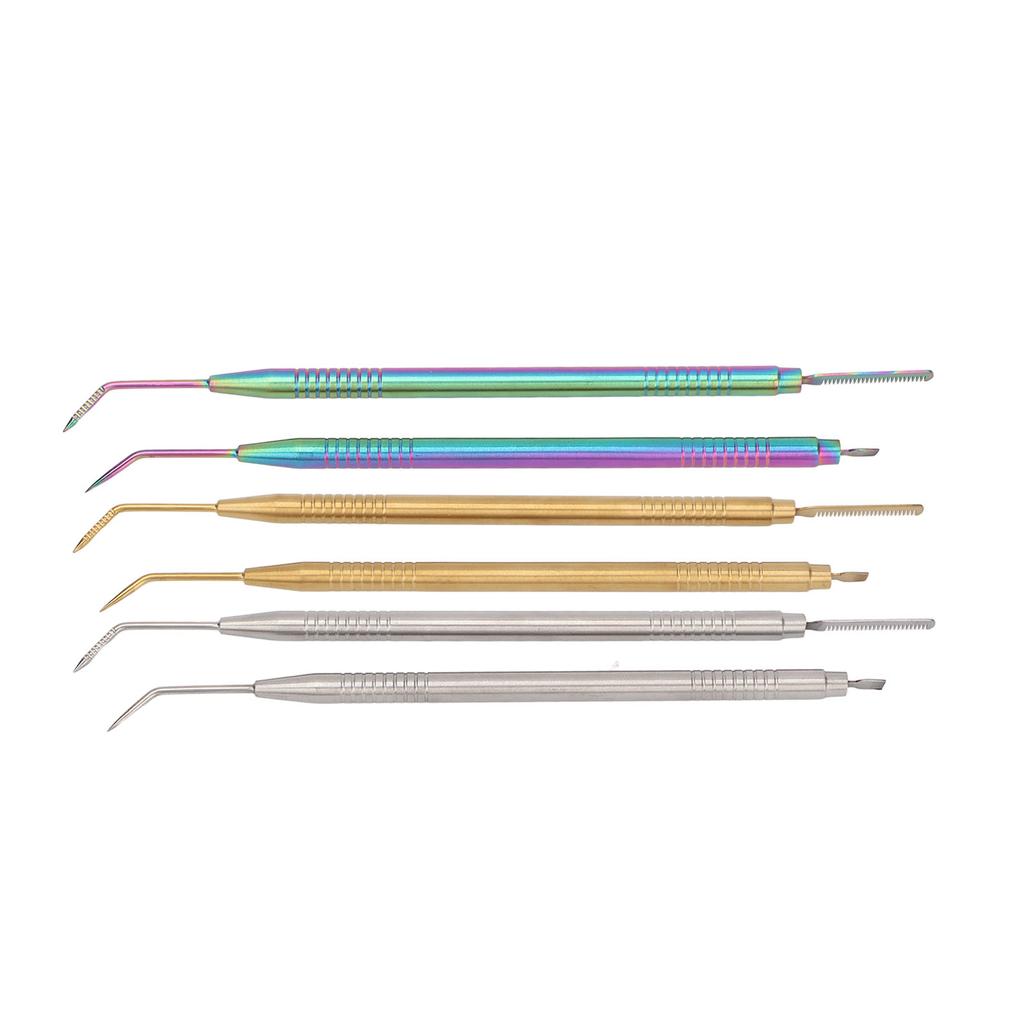 2pcs Eyelash Lift Separator Tools Double Headed Stainless Steel Lash Separation Rod with Comb