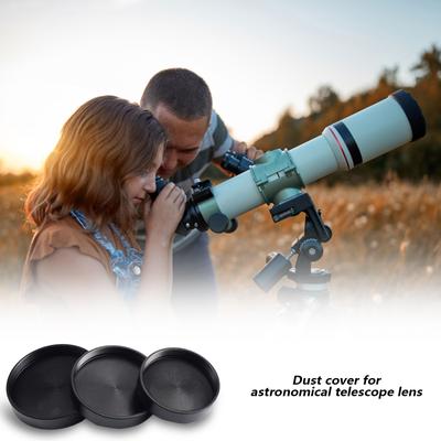 Telescope Lens Dust Caps for M42/M48/M54x0.75mm Black Aluminum Protective Cover Astronomical Telescope Eyepiece Cover