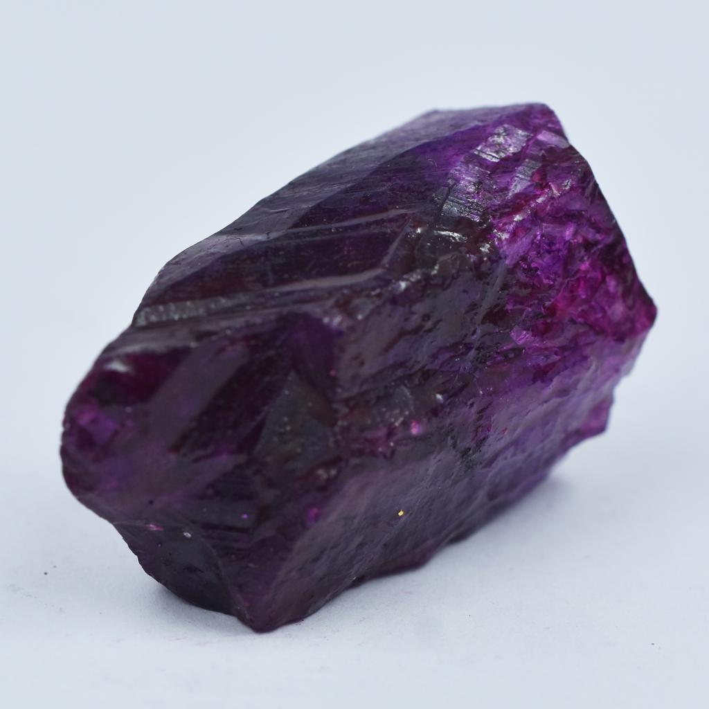 125 Ct Natural Purple Uncut Raw Sapphire Rough CERTIFIED Loose Gemstone