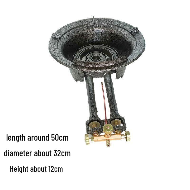 Heavy-Duty Commercial Cast Iron Wok Burner Head with High-Pressure Flame